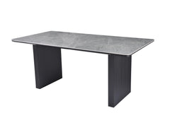 Engelberg Grey & Black Dining Table – 180cm Grey & Black