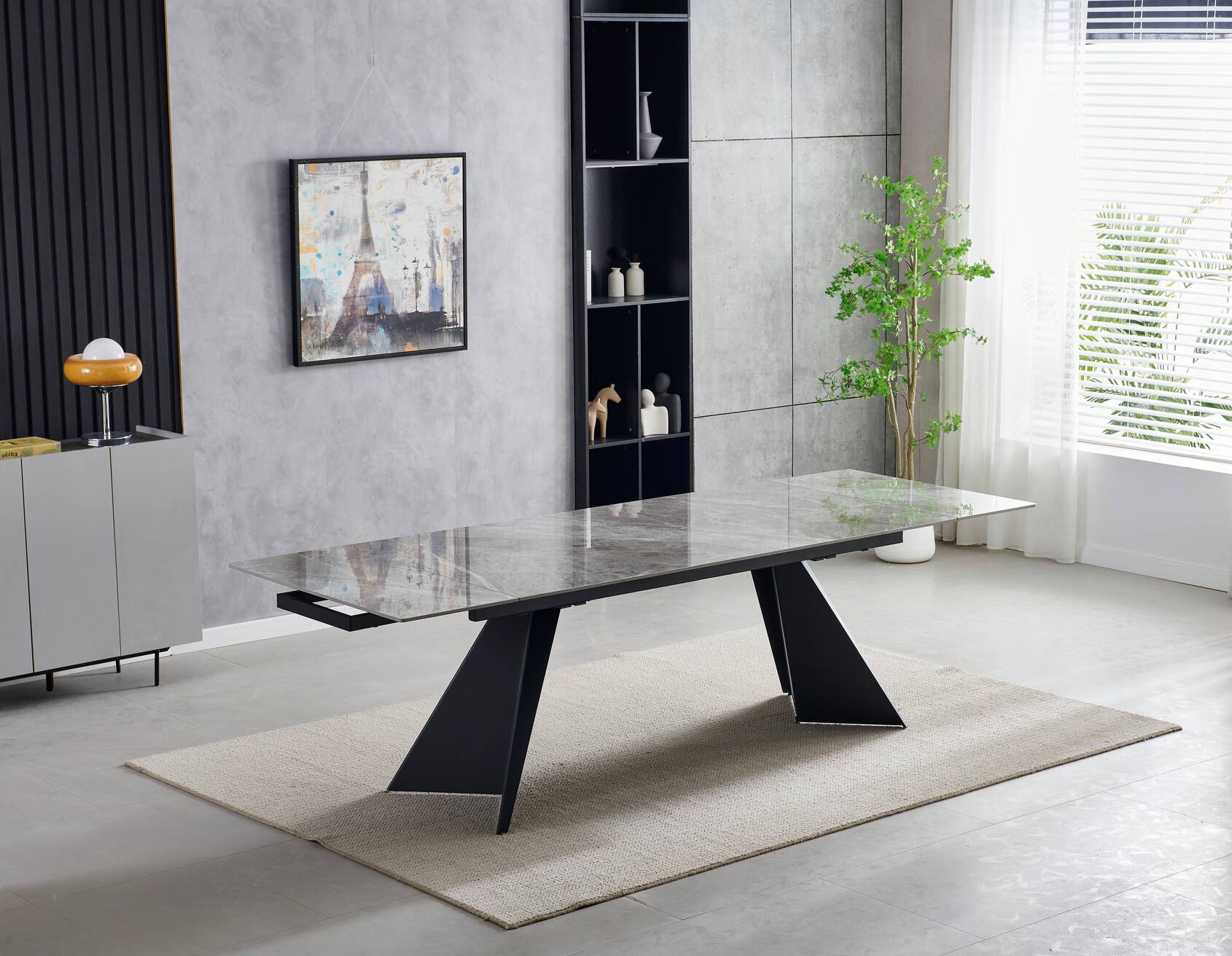 Chicago Extending Ceramic Dining Table – 180–260cm Grey
